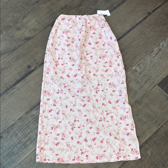 NWT Floral Pink Rose Maxi Skirt size M - Picture 4 of 16